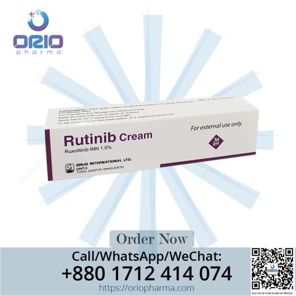 Rutinib Cream 1.5% (Ruxolitinib Cream) - Effective Topical Therapy for Skin Conditions | Drug International Pharma Ltd.