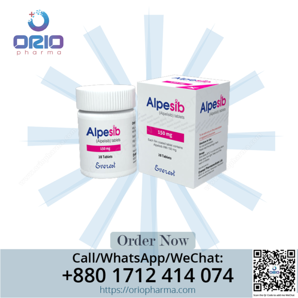 Alpesib 150 mg Alpelisib Tablets by Everest Pharmaceuticals for advanced breast cancer treatment Orio Pharma