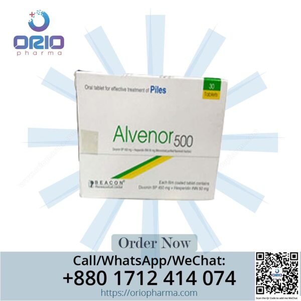 Alvenor 500 mg (Diosmin + Hesperidin) Tablets by Beacon Pharmaceuticals