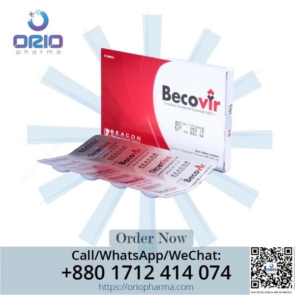 Becovir 300 mg (Tenofovir Disoproxil Fumarate) Tablets by Beacon Pharmaceuticals