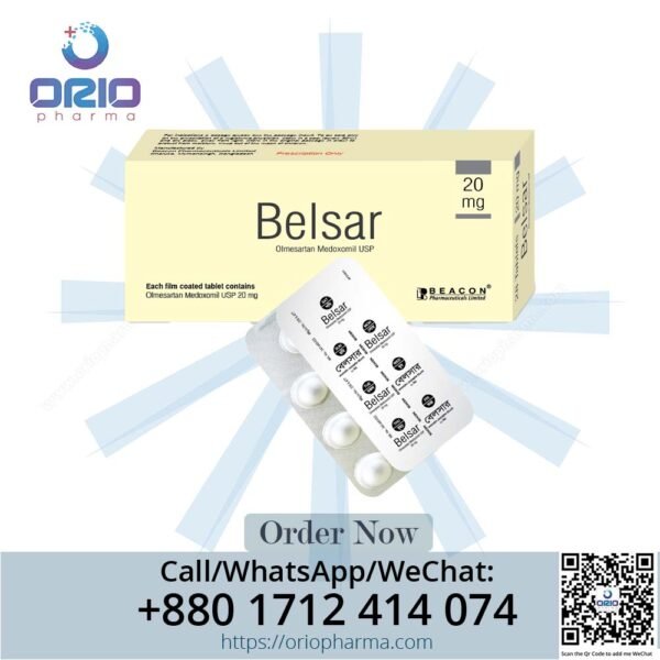 Belsar 20 mg (Olmesartan Medoxomil) Tablets by Beacon Pharmaceuticals.Orio Pharma