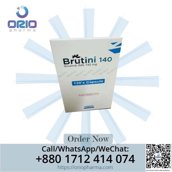 Brutini 140 mg Ibrutinib Capsules by Ziska Pharmaceuticals for B-cell malignancy treatment