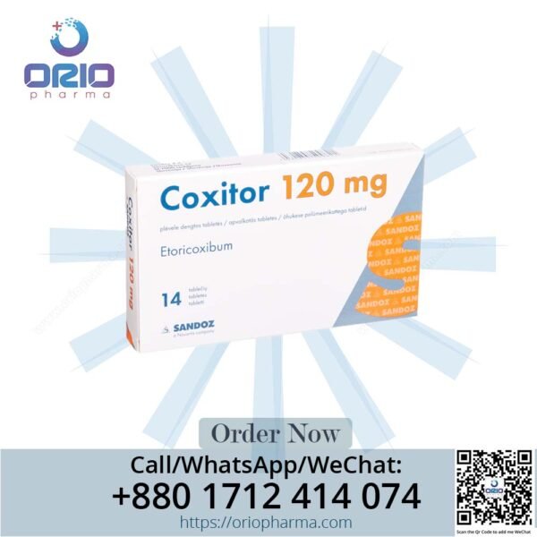 Coxitor 120 mg Etoricoxib Tablets by Sandoz for pain relief Orio Pharma