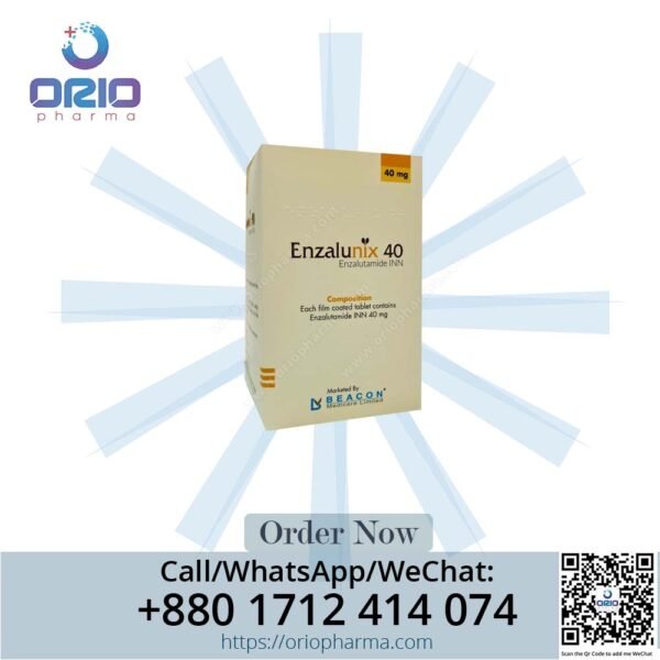 Enzalunix 40 mg Enzalutamide Tablets by Beacon Pharmaceuticals for prostate cancer treatment Orio Pharma