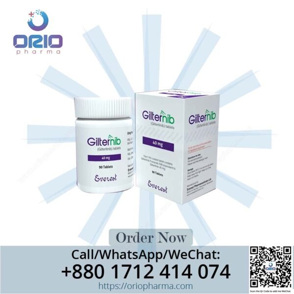 Gilternib 40 mg Gilteritinib Tablets by Everest Pharmaceuticals for AML treatment Orio Pharma