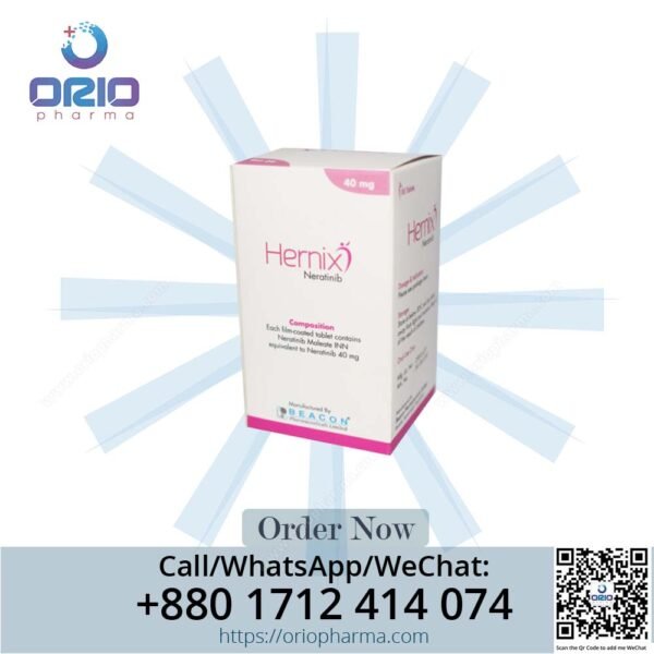 Hernix 40 mg Neratinib Tablets by Beacon Pharmaceuticals for breast cancer treatment. Orio Pharma