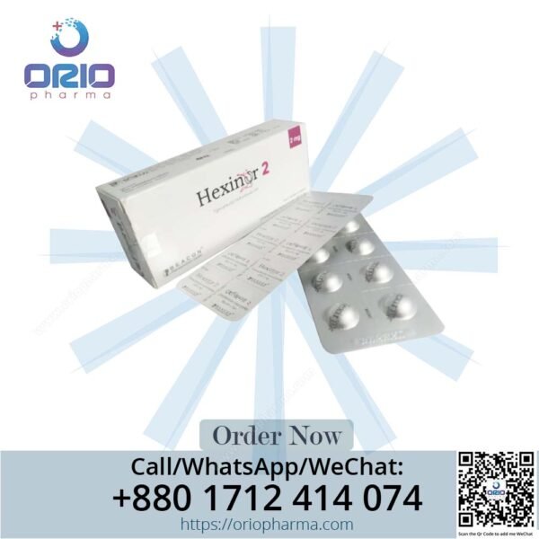 Hexinor 2 mg Trihexyphenidyl Tablets by Beacon Pharmaceuticals for Parkinson's disease Orio Pharma