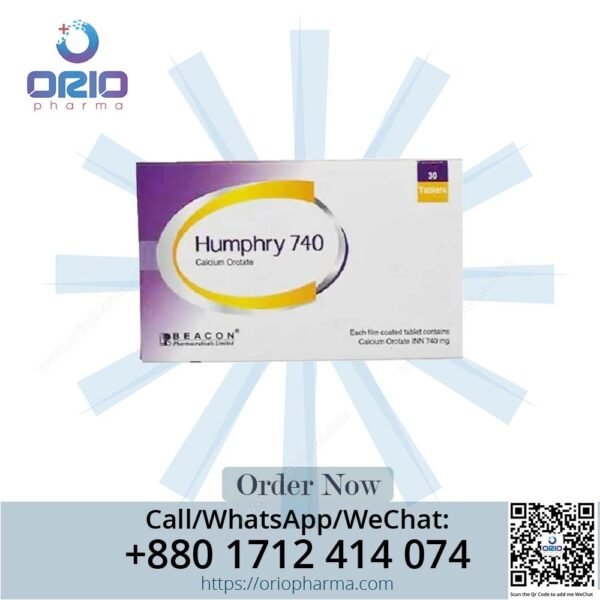 Humphry 740 mg Calcium Orotate Tablets by Beacon Pharmaceuticals for strong bones Orio Pharma