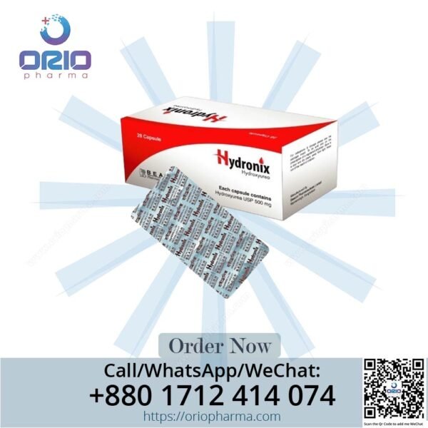 Hydronix 500 mg Hydroxyurea Capsules by Beacon Pharmaceuticals for sickle cell anemia and cancer Orio Pharma