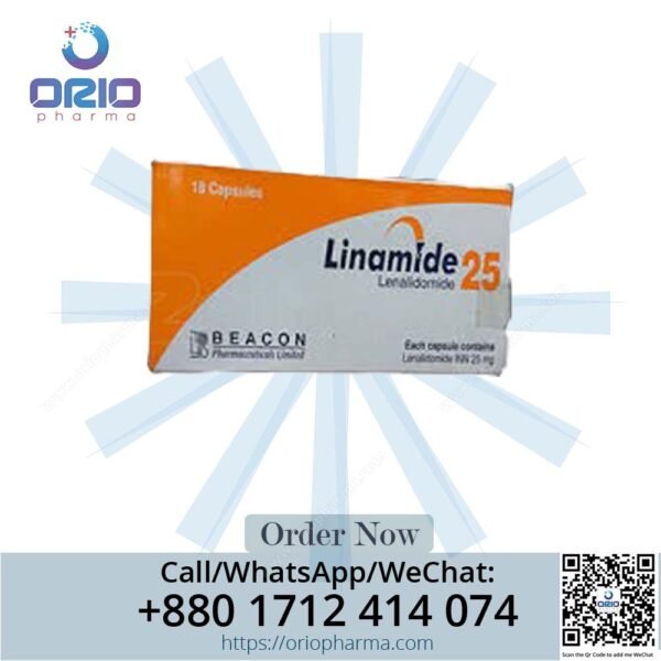 Linamide 25 mg Capsules by Beacon Pharmaceuticals - Powerful Therapy for Multiple Myeloma and MDS Orio Pharma