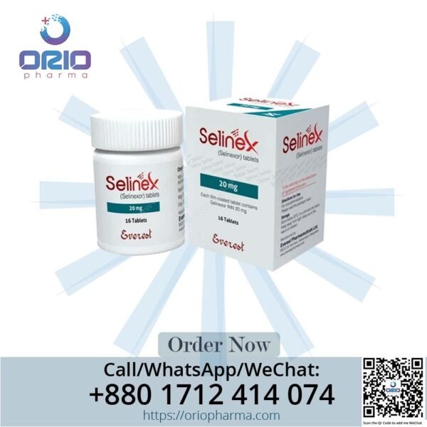 Selinex 20 mg Selinexor Tablets by Everest Pharmaceuticals for multiple myeloma treatment Orio Pharma