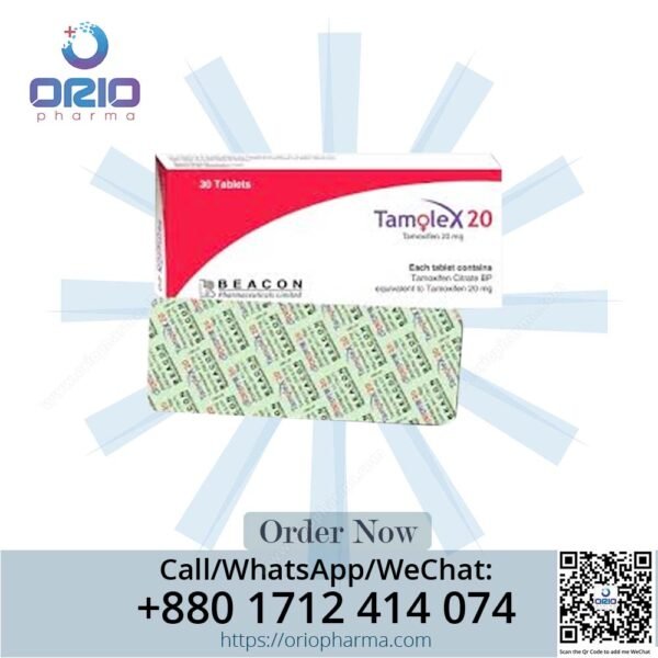 Tamolex 20 mg Tamoxifen Tablets by Beacon Pharmaceuticals for breast cancer treatment Orio Pharma