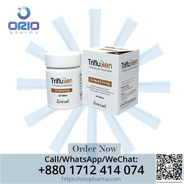 Trifluxen 15 mg + 6.14 mg Trifluridine and Tipiracil Tablets for colorectal and gastric cancer Orio Pharma