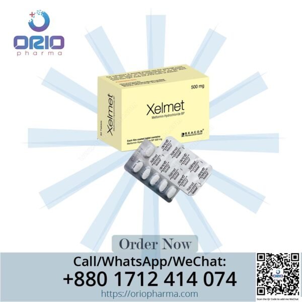 Xelmet 500 mg Metformin Tablets by Beacon Pharmaceuticals for type 2 diabetes management Orio Pharma