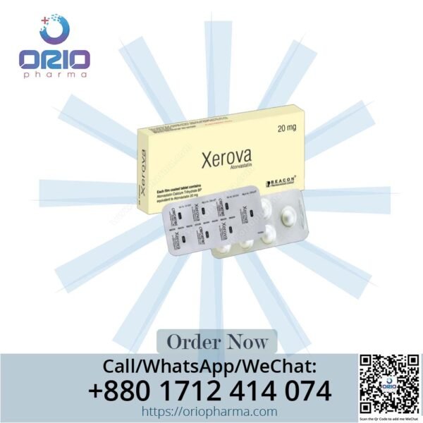 Xerova 20 mg Atorvastatin Tablets by Beacon Pharmaceuticals for cholesterol management Orio Pharma