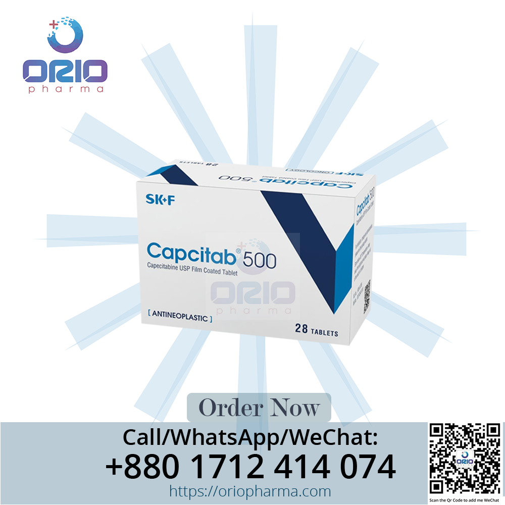 Capcitab 500 mg (Capecitabine) Tablets - Oral Chemotherapy for Colorectal and Breast Cancer Treatment