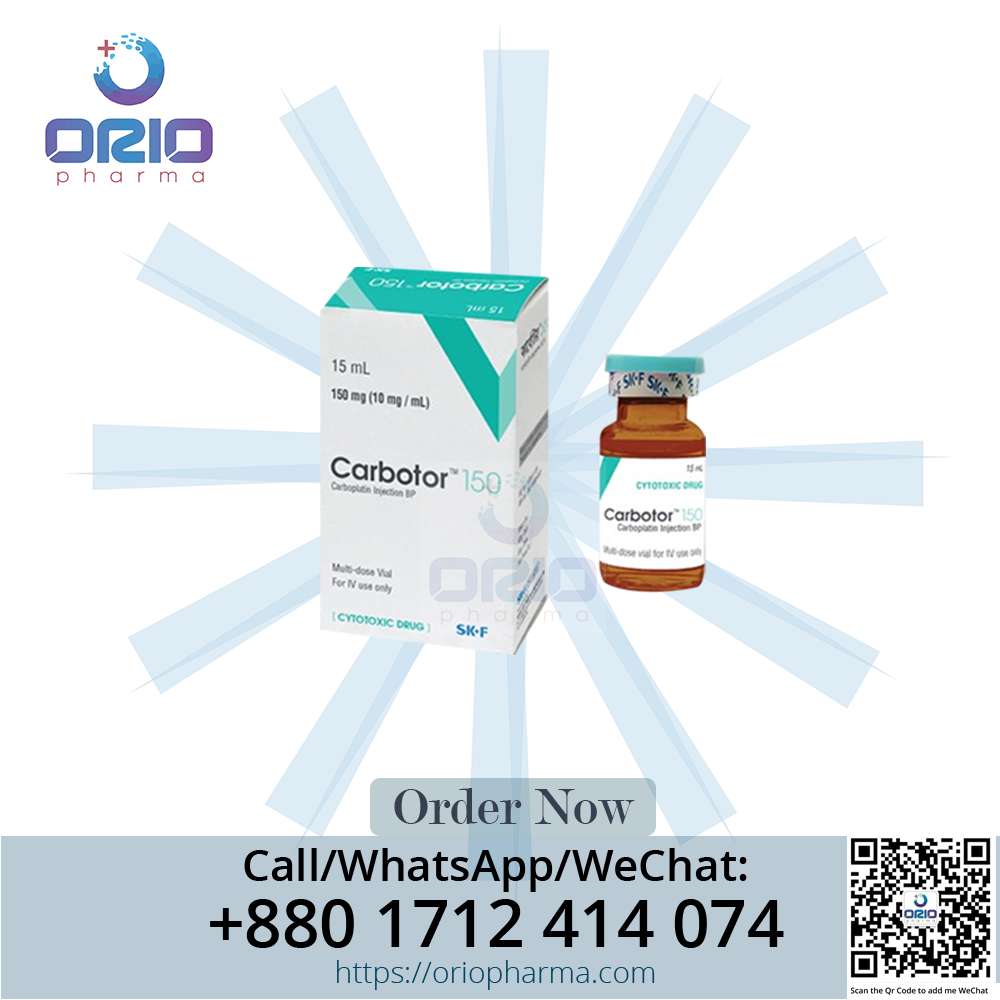 Carbotor 150 mg Carboplatin Injection - Premium chemotherapy for ovarian carcinoma treatment