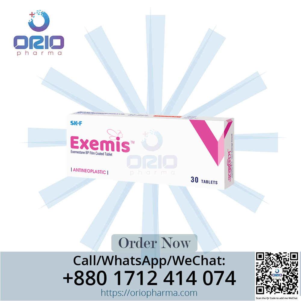 Exemis 25 mg (Exemestane) tablets - Aromatase inhibitor hormonal therapy for postmenopausal breast cancer treatment