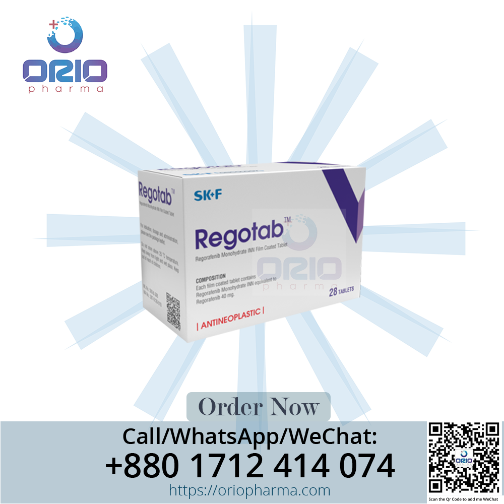 Regotab 40 mg tablet - Regorafenib cancer treatment for CRC, GIST and HCC patients
