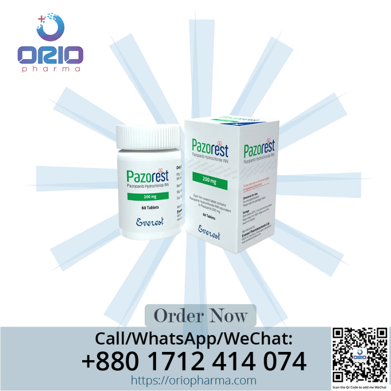 Pazorest 200 mg Tablet – Pazopanib Hydrochloride by Orio Pharma